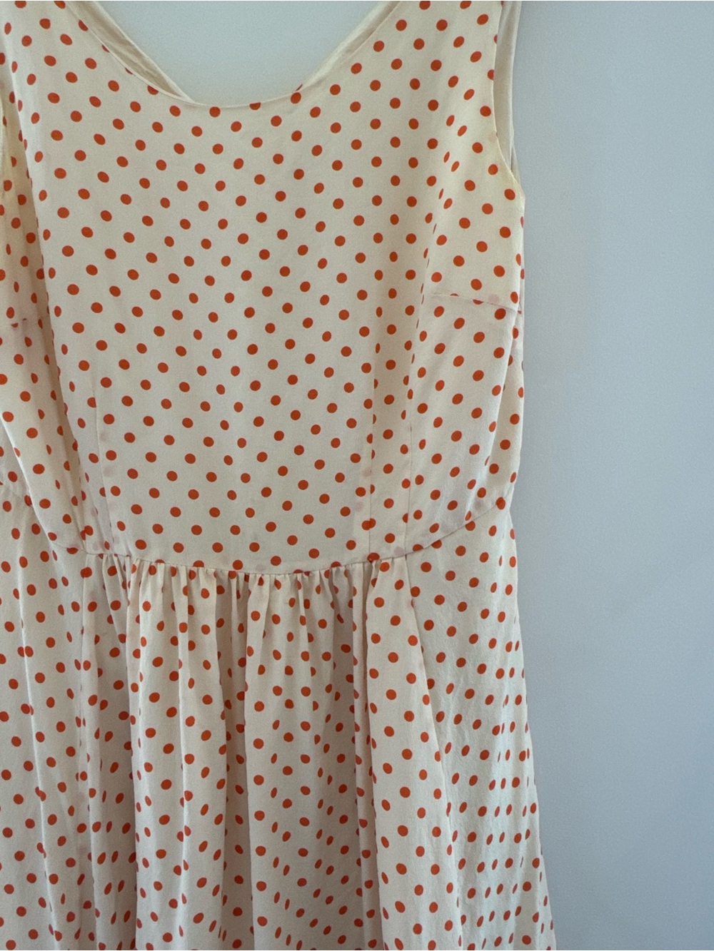 Moulinette Soeurs Midi Dress with Orange Polka Dots - Picture 2 of 6